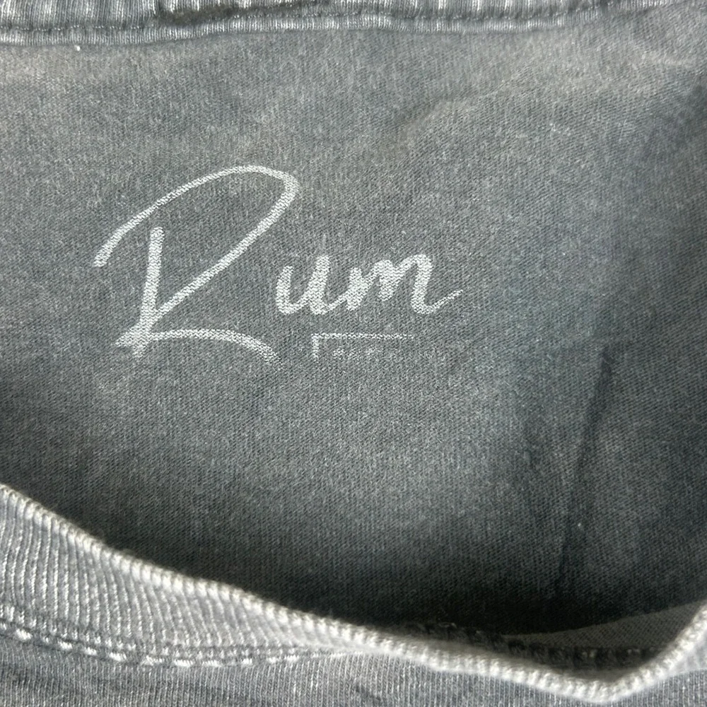 Rum Mens Built Different Truck Graphic T Shirt Acid Wash Charcoal Gray Small‎